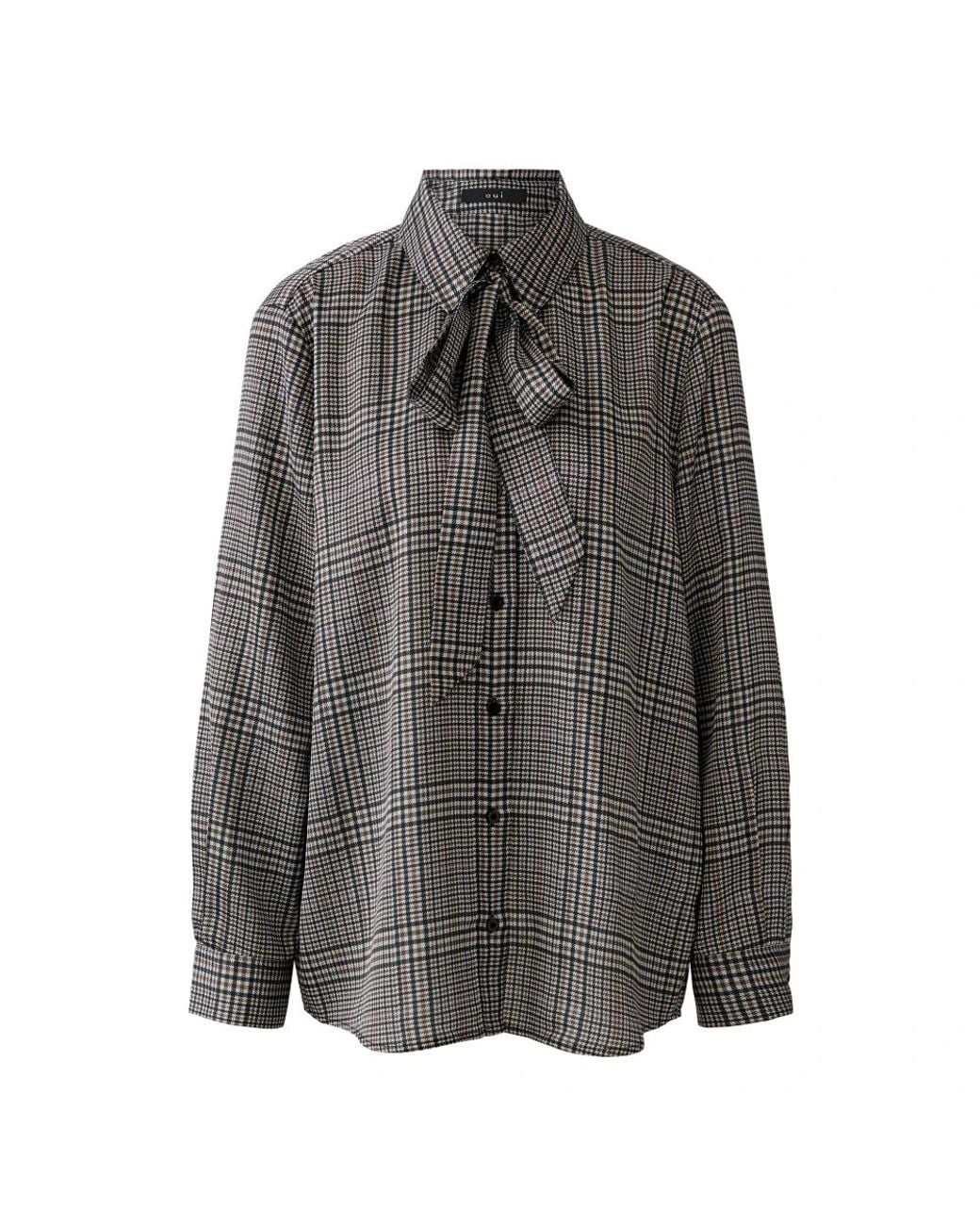 Ouí Strik-Hals Blouse in het Gray
