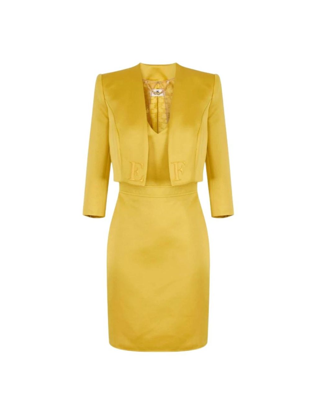 Elisabetta Franchi Yellow Short Dresses