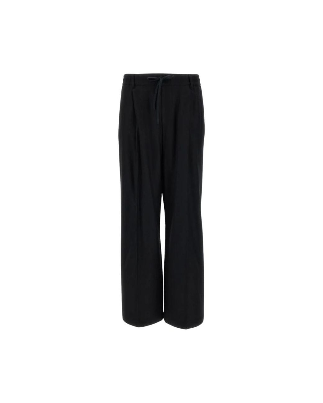 Barena Black Wide Trousers for men