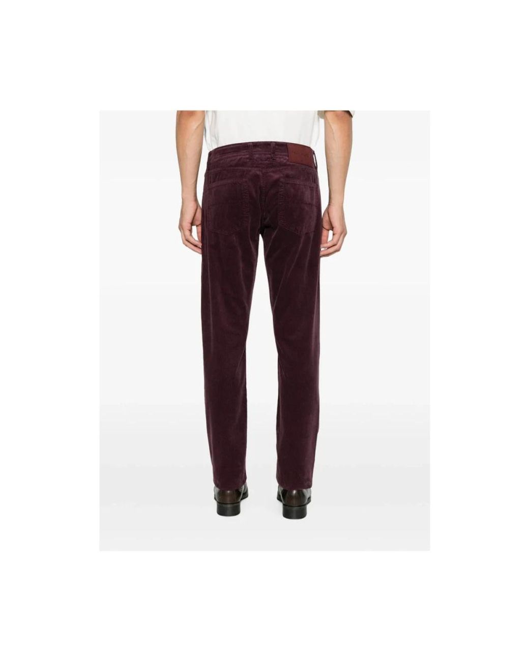 Tramarossa Purple Slim-Fit Trousers for men
