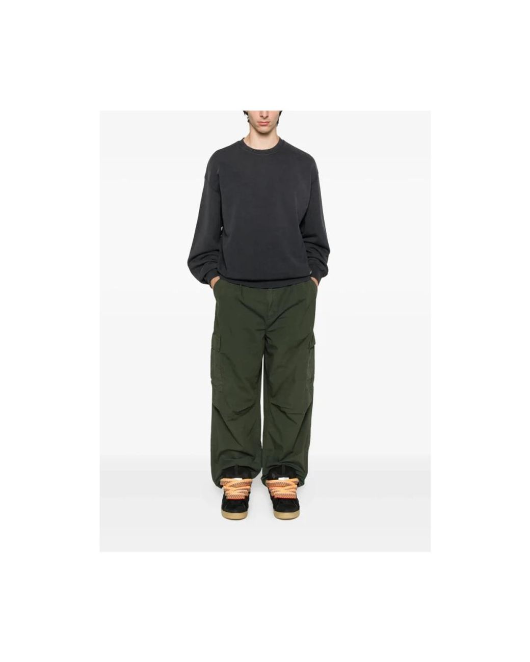 Carhartt Green Straight Trousers for men