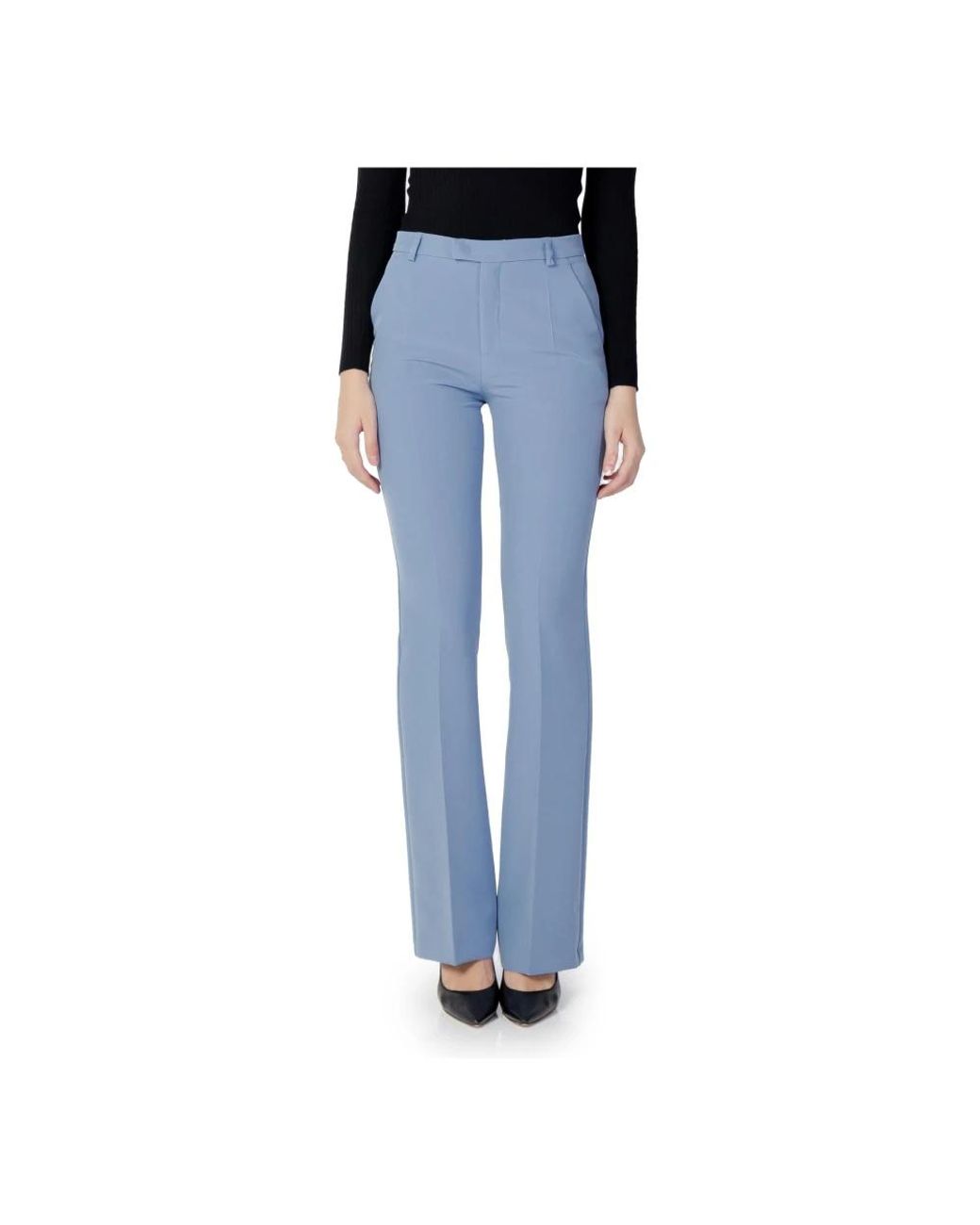 Sandro Ferrone Blue Wide Trousers