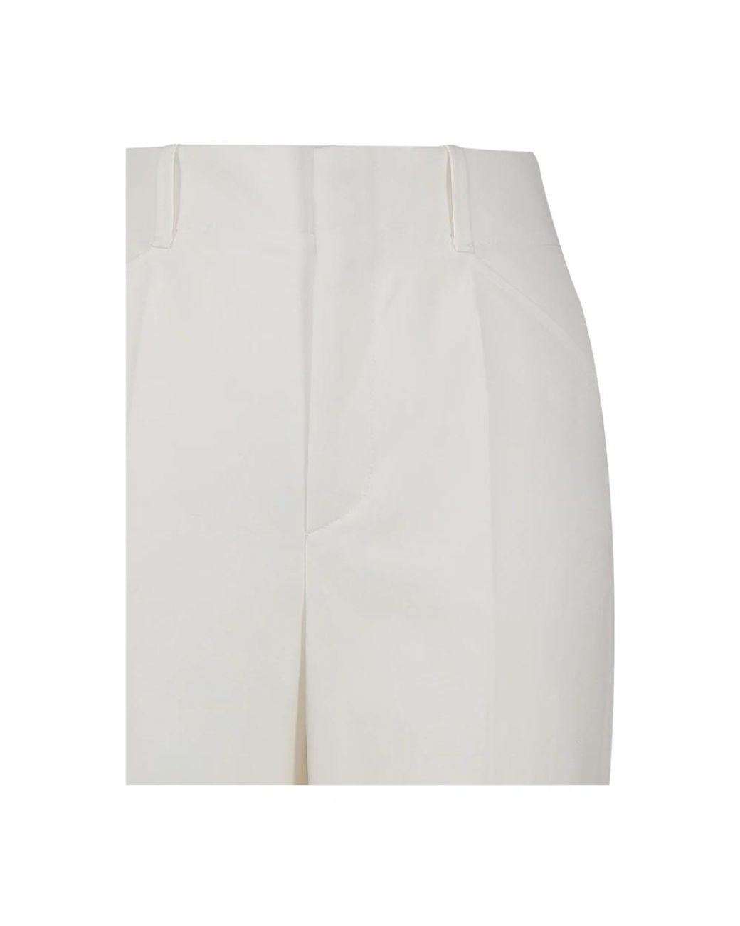Chloé White Wide Trousers