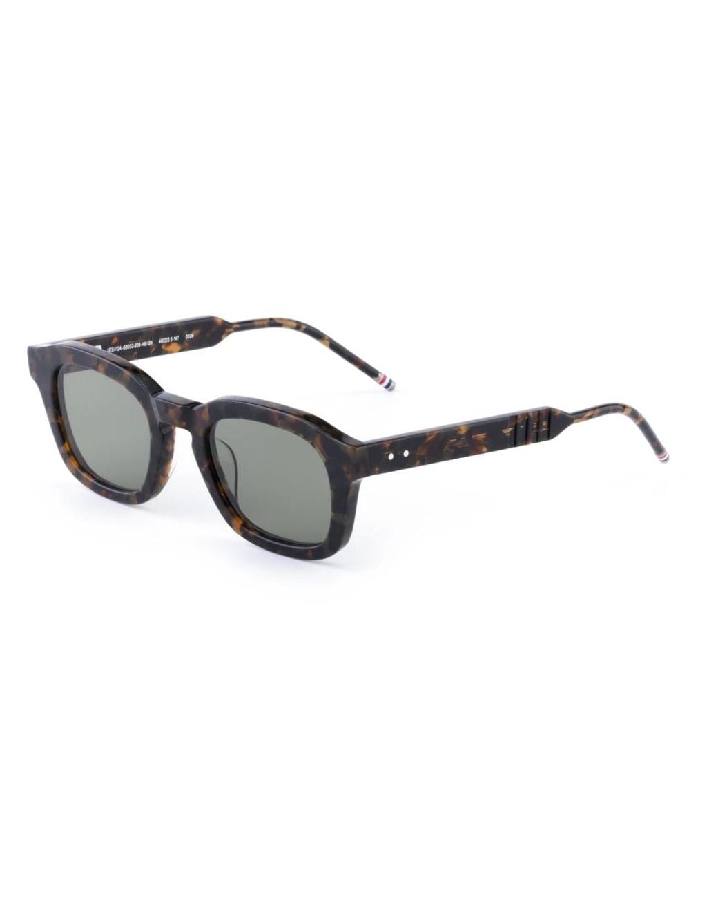 Thom Browne Brown Acetat-Sonnenbrille Im Rectangular-Stil