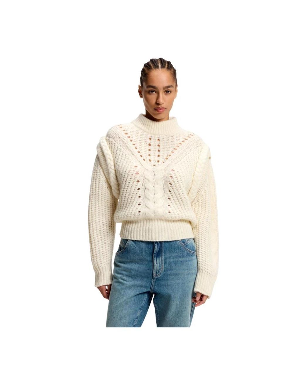 Boss White Round-Neck Knitwear