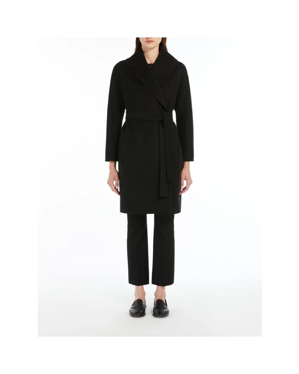 Max Mara Black Belted Coats