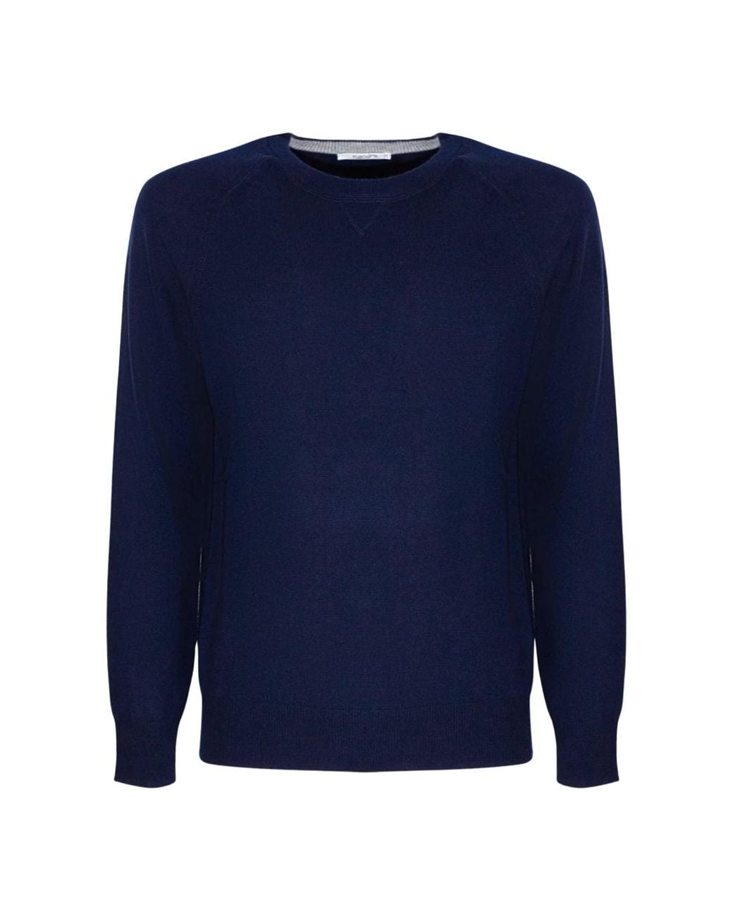 Kangra Blue Round-Neck Knitwear for men