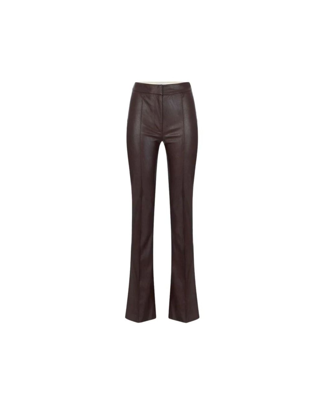 Elisabetta Franchi Brown Trousers With Ribbing
