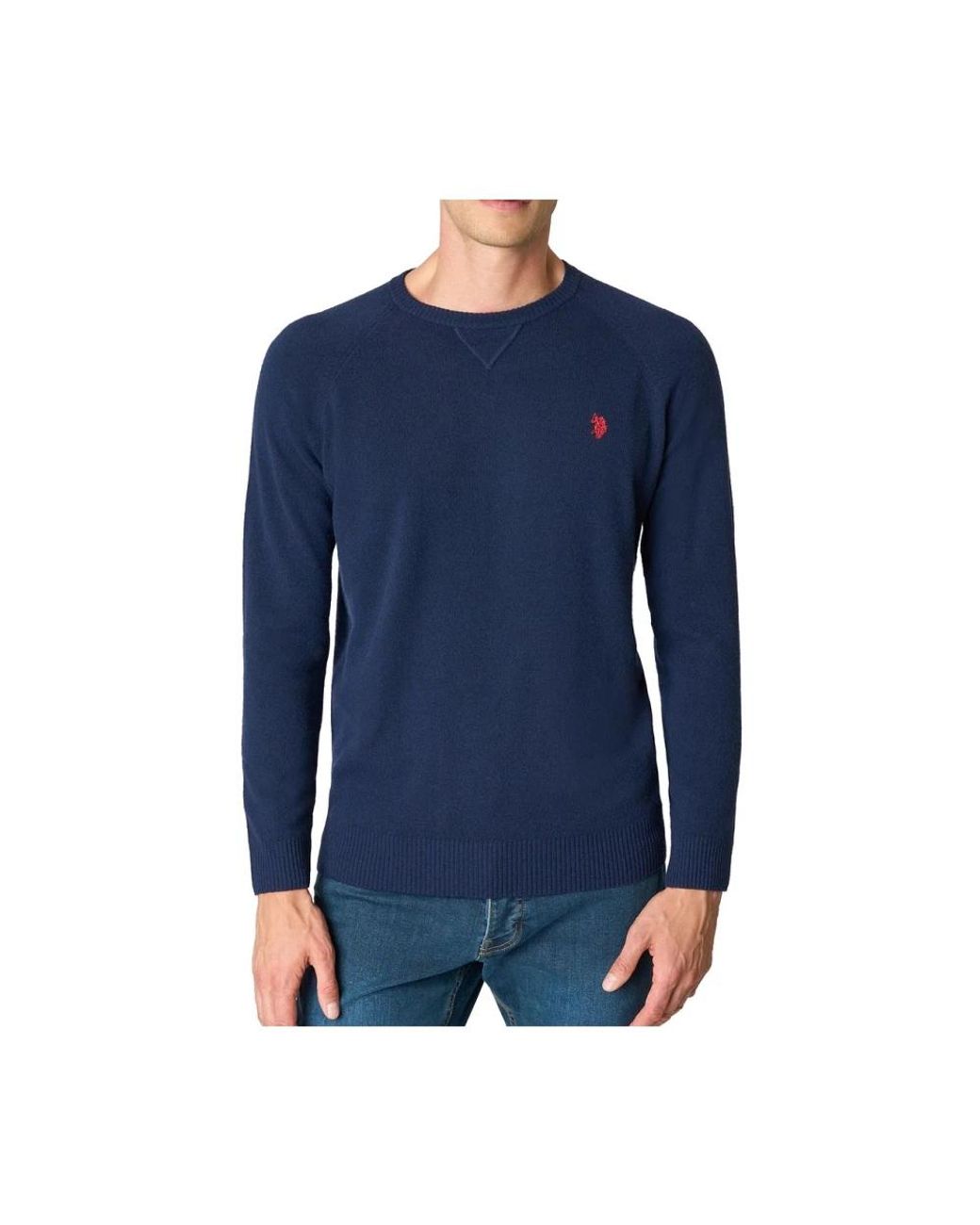 U.S. POLO ASSN. Blue Round-Neck Knitwear for men