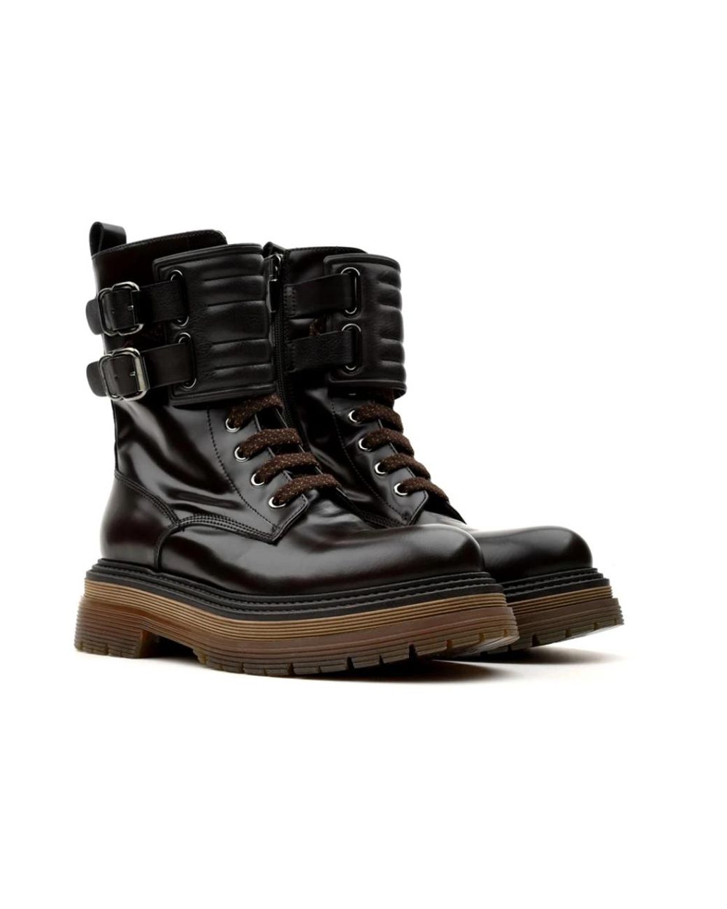 Laura Bellariva Black Lace-Up Boots