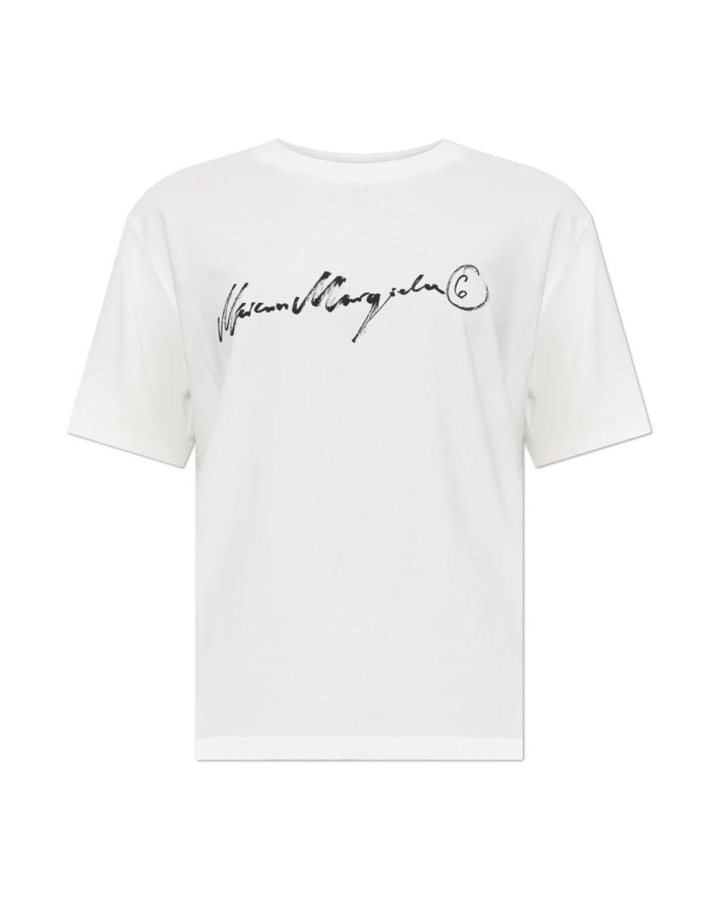 MM6 by Maison Margiela White T-Shirts