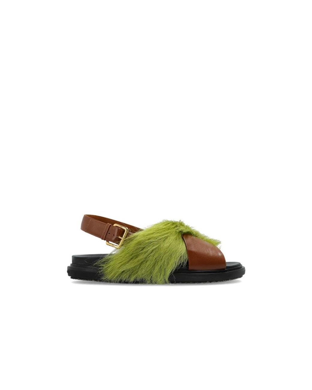 Flat Sandals Marni en coloris Green