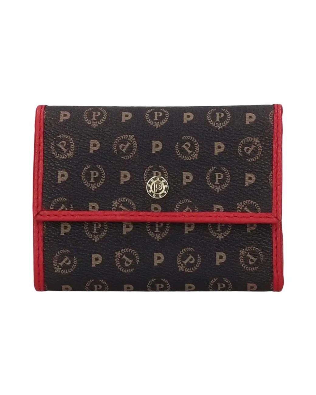 Pollini Accessoires ,Veelkleurig ,Mini Portemonnee Met Flap in het Red