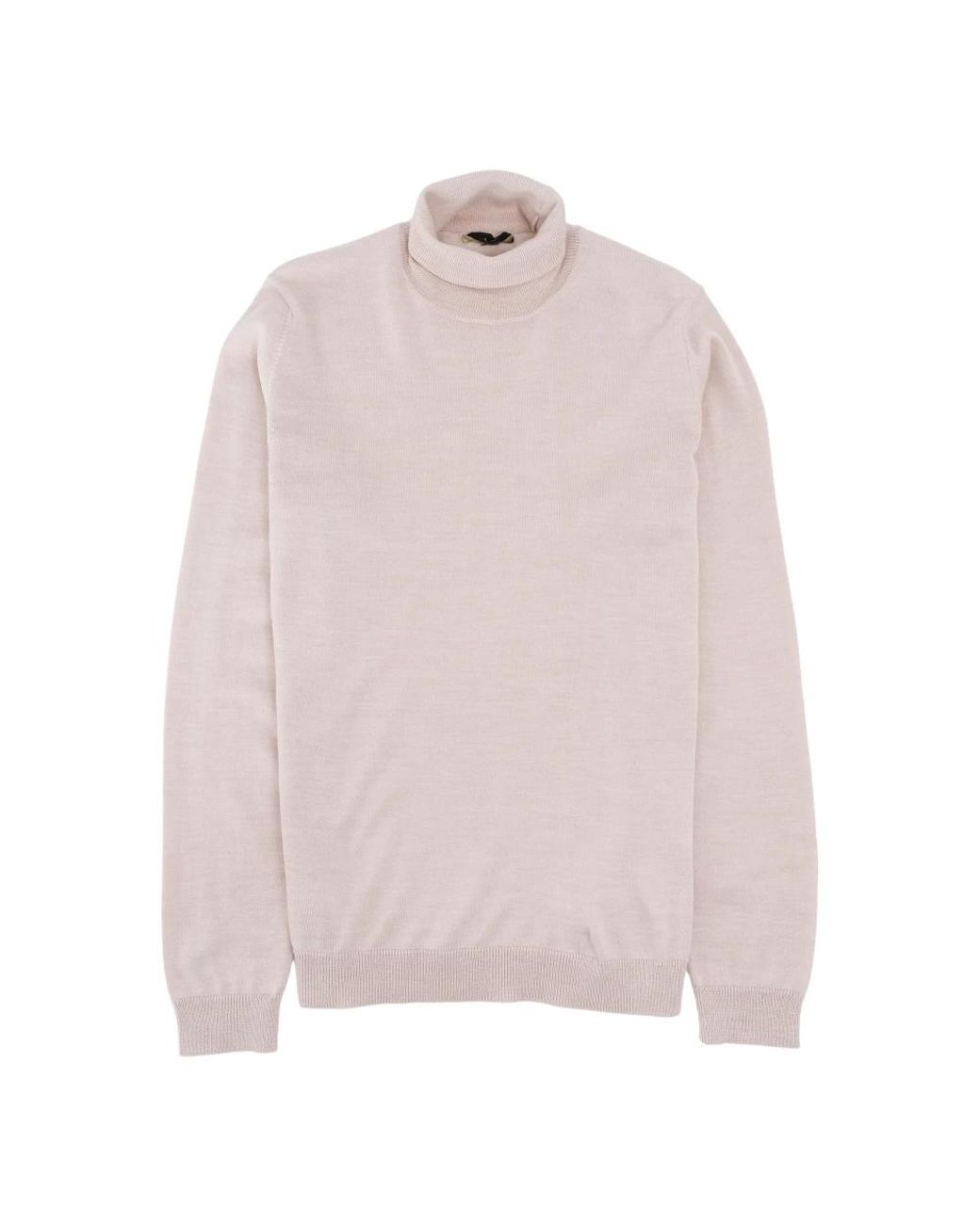 Roberto Collina Truien & Vesten ,Wol Elegant Merino Turtleneck Jumper in het Pink voor heren
