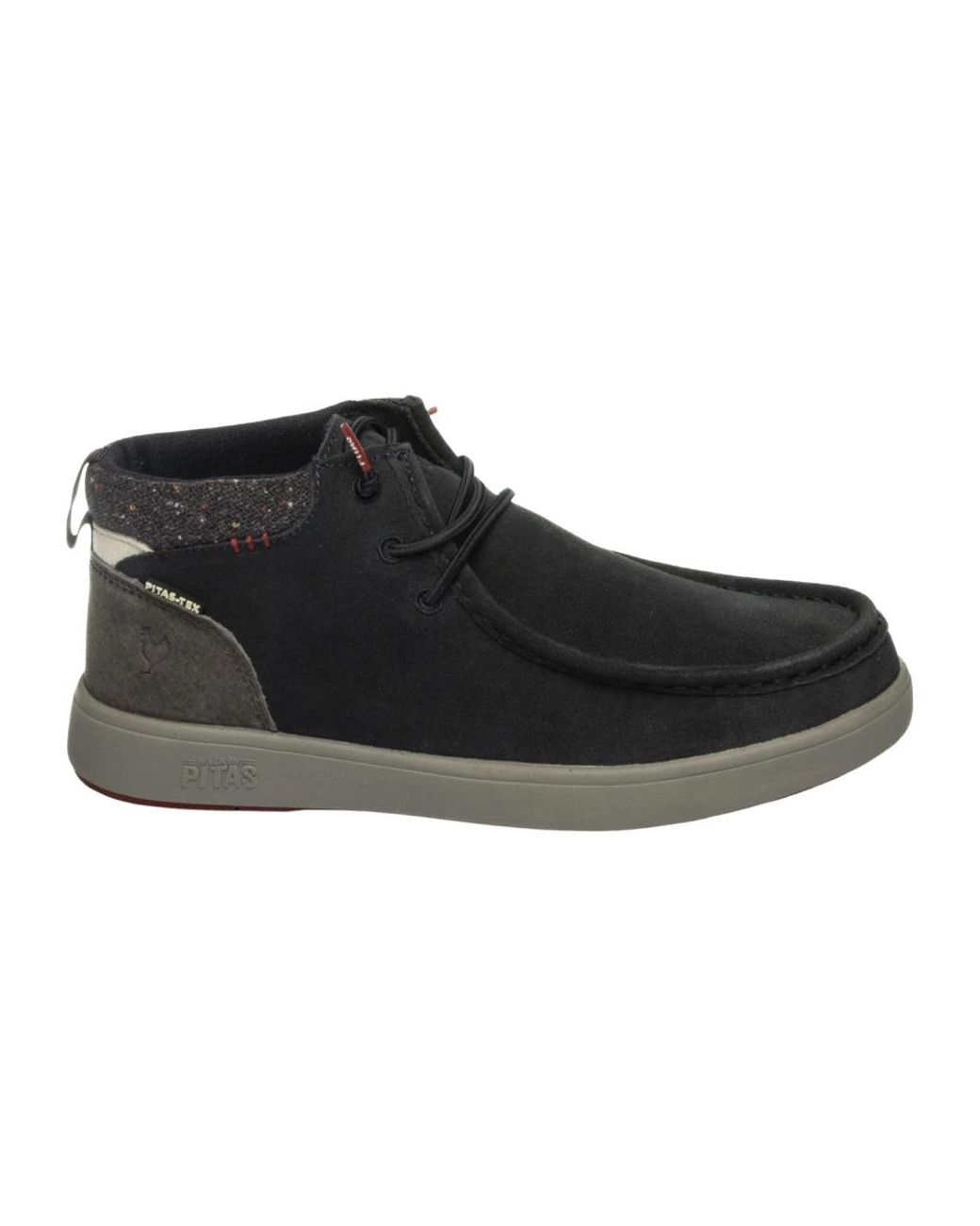 WALK IN PITAS Black Lace-Up Boots for men