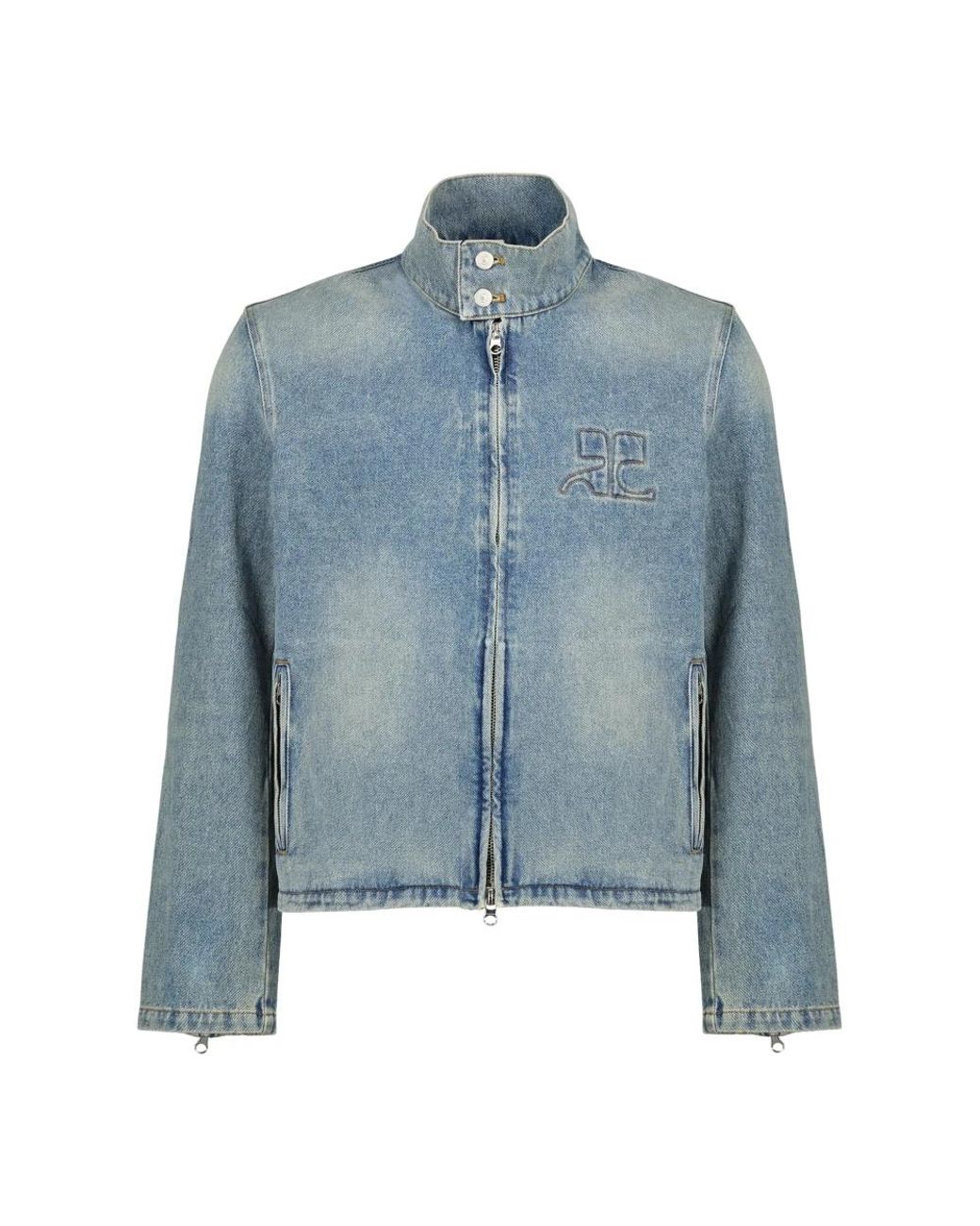 Courreges Blue Denim Jackets for men
