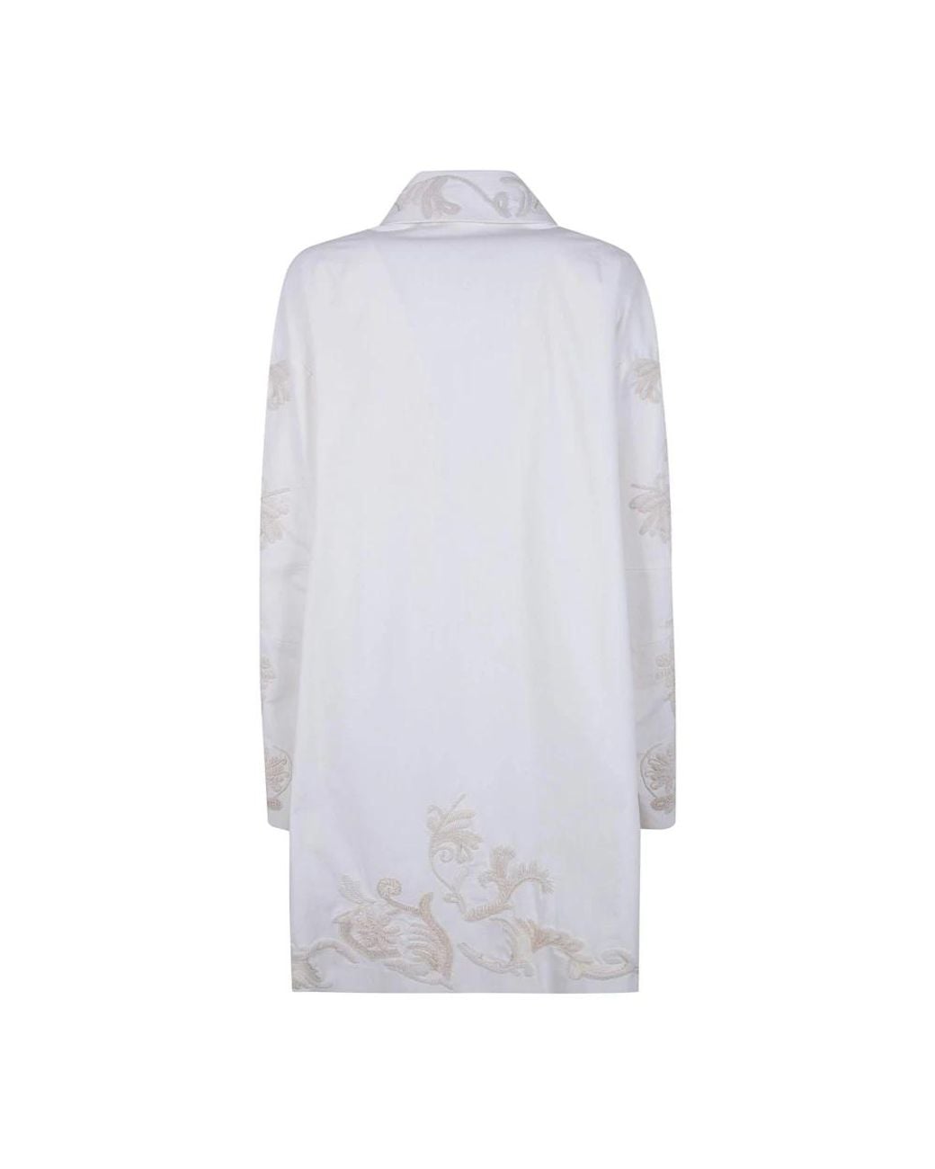 Dries Van Noten White Single-Breasted Coats