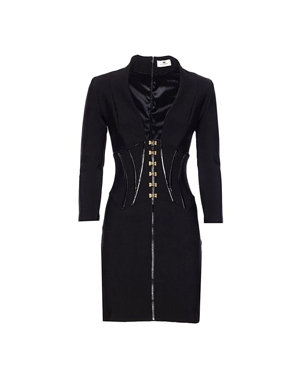 Elisabetta Franchi Black Short Dresses