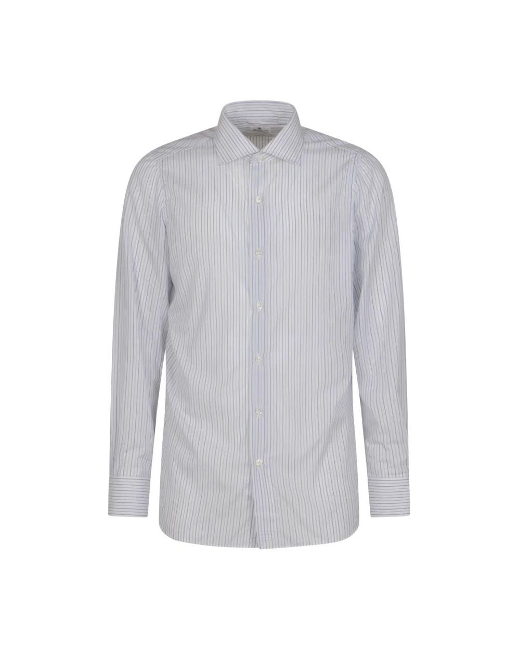 Finamore 1925 Blue Formal Shirts for men