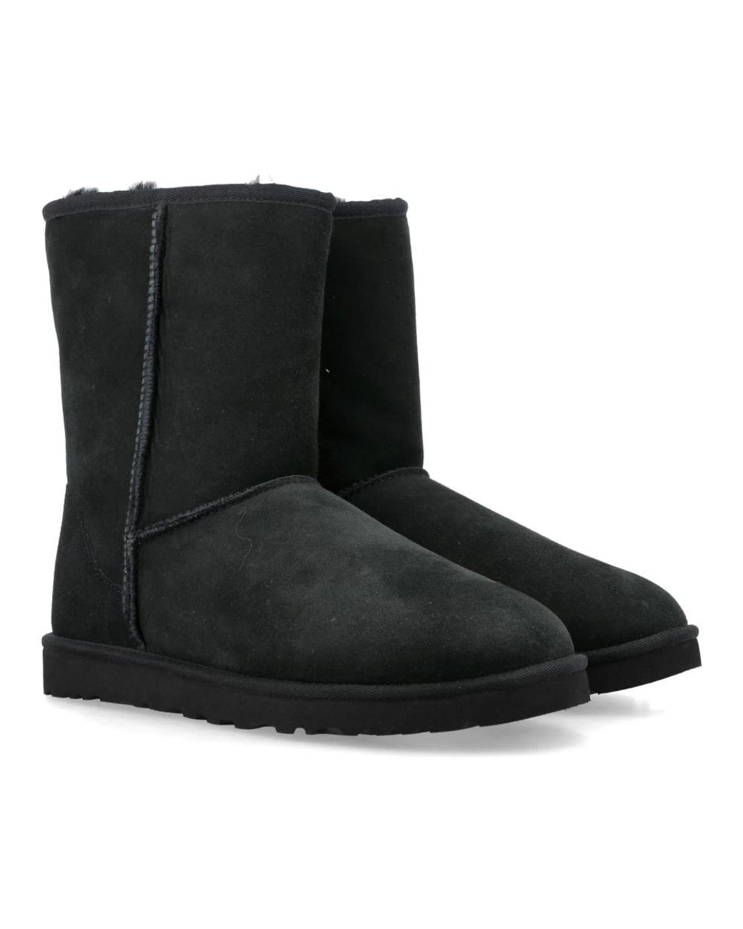 Ugg Schoenen ,Zwart ,Leer Classic Short in het Black voor heren