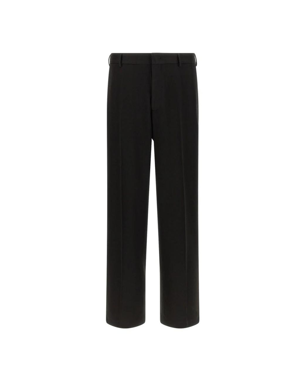 Cellar Door Black Straight Trousers for men