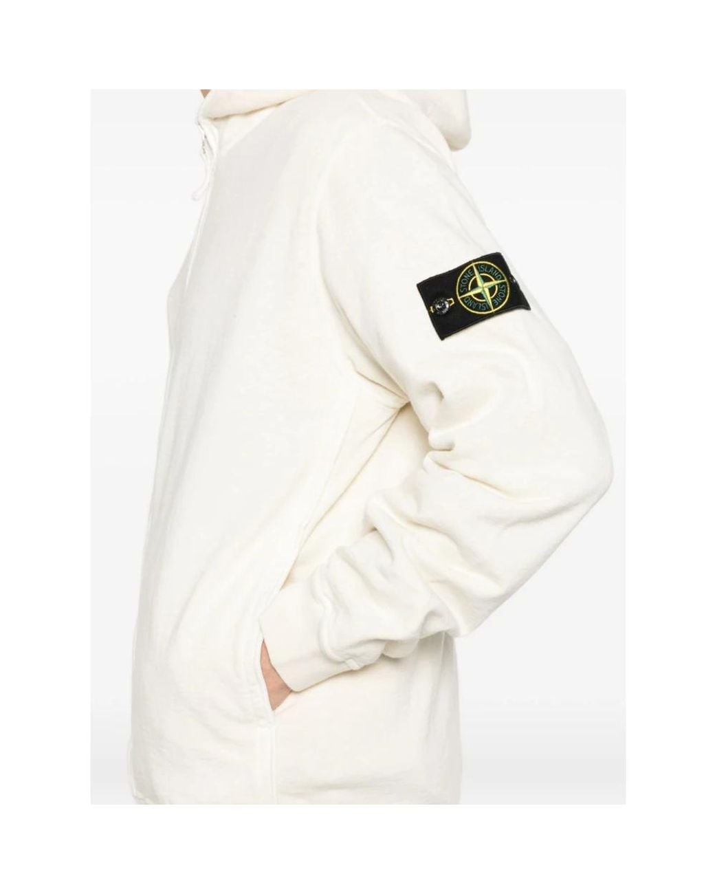 Stone Island White Zip-Throughs for men