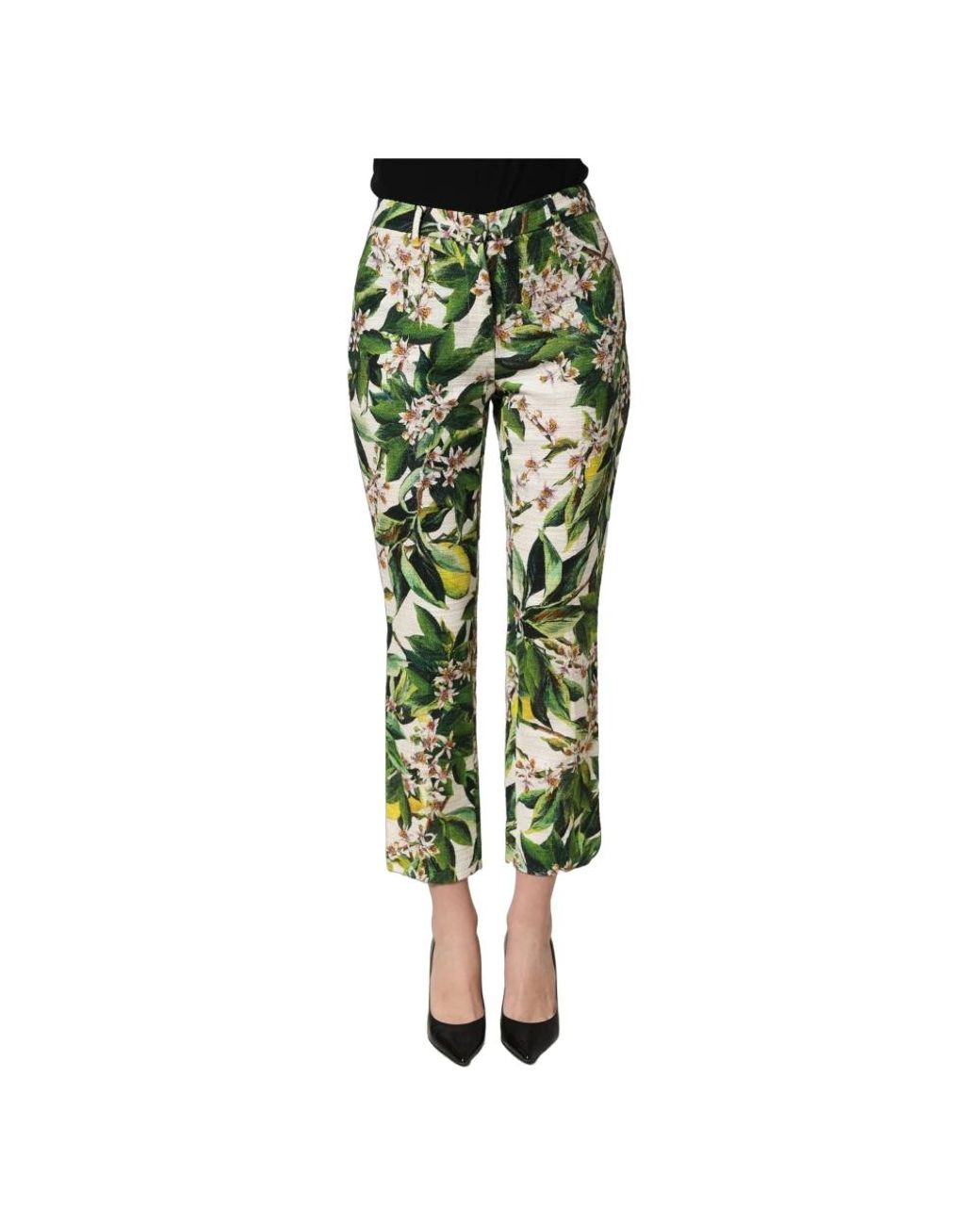 Dolce & Gabbana Green Cropped Trousers