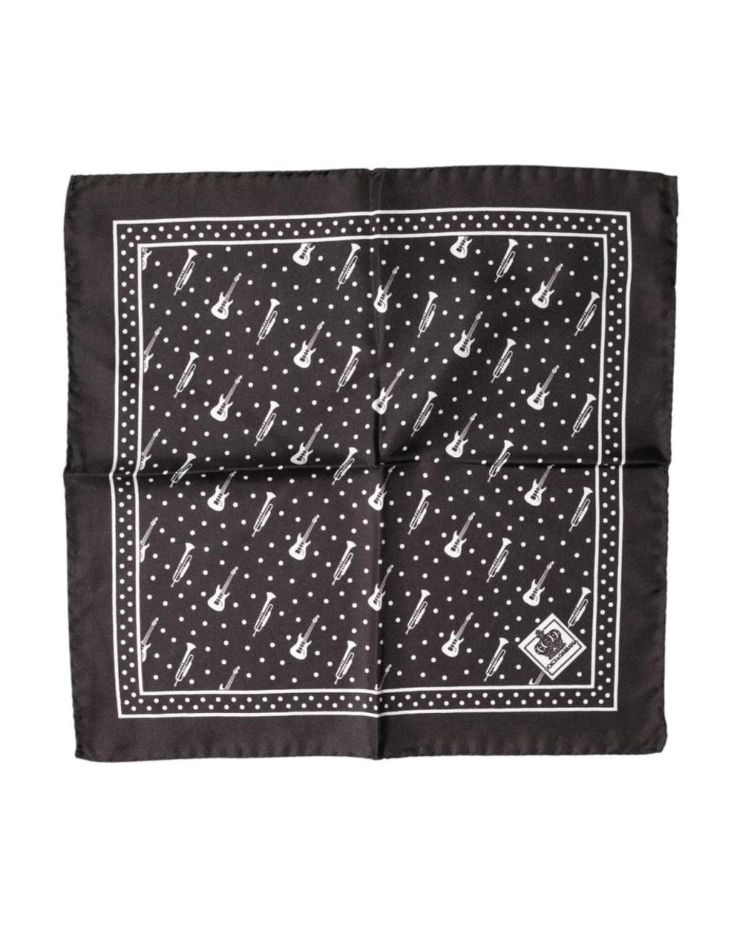 Dolce & Gabbana Black Silk Scarves for men