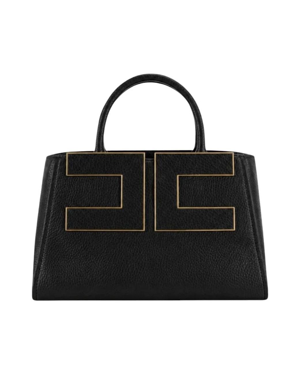 Elisabetta Franchi Black Shopping Bags