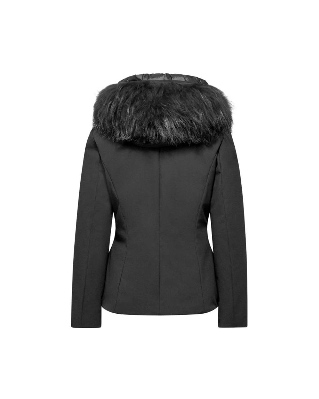 Bomboogie Jassen ,Zwart ,Jacket + Raccoon Fur in het Black