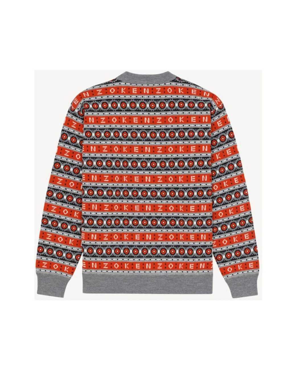 KENZO Red Round-Neck Knitwear for men