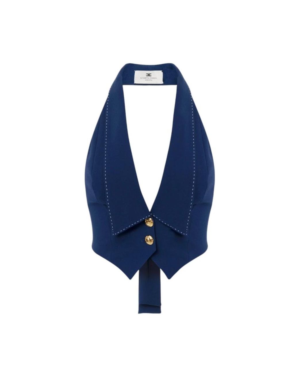 Elisabetta Franchi Blue Sleeveless Tops