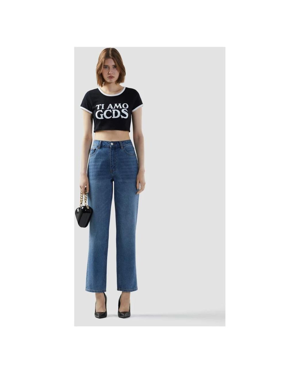 Gcds Blue Straight Fit Jeans