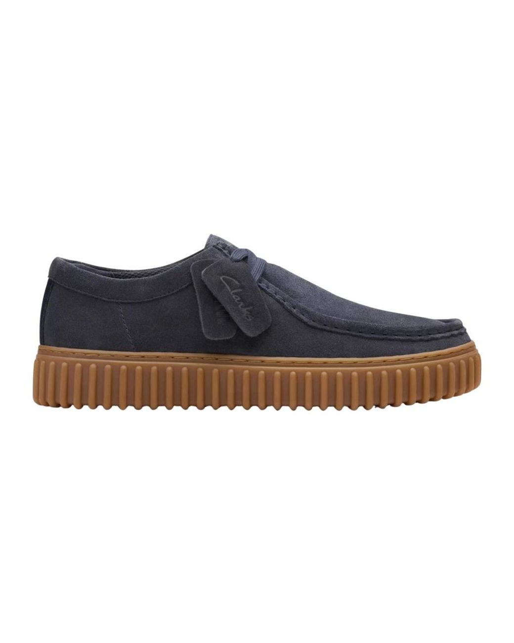 Clarks Blue Laced Shoes for men