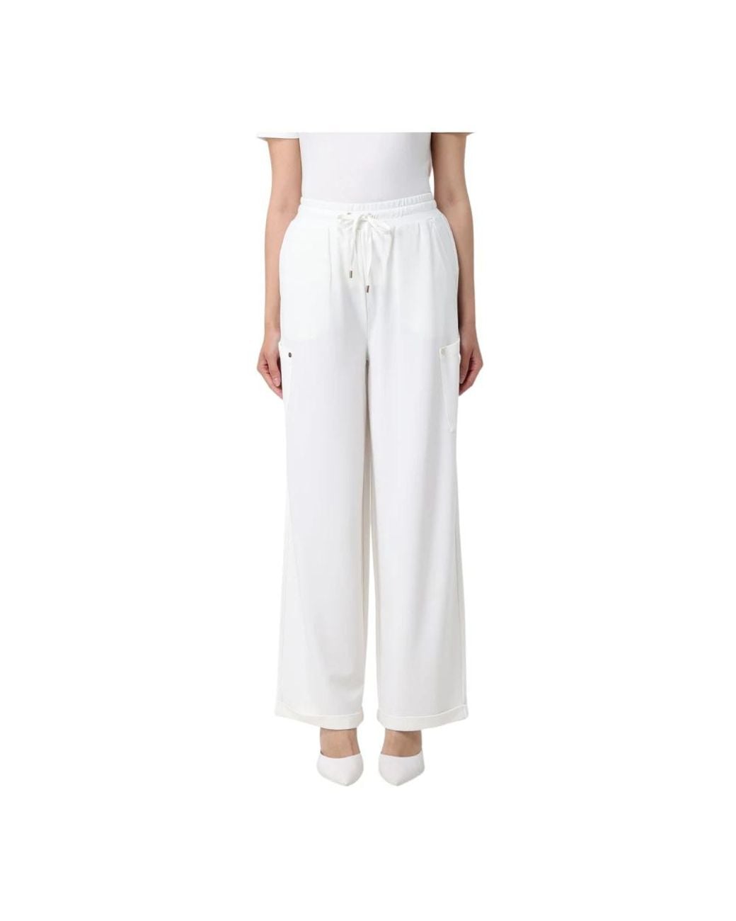 Liu Jo White Wide Trousers