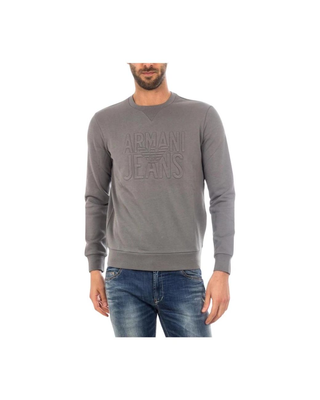 Armani Jeans Gray Sweatshirts for men