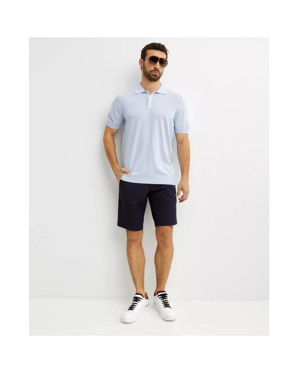 Fay Blue Casual Shorts for men