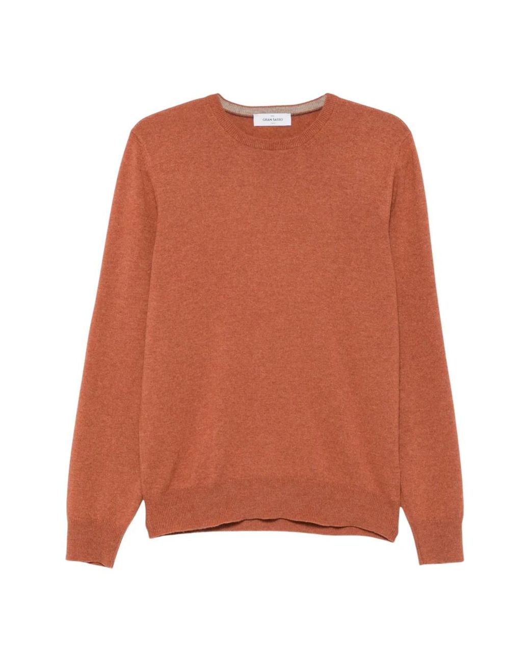 Gran Sasso Orange Round-Neck Knitwear for men