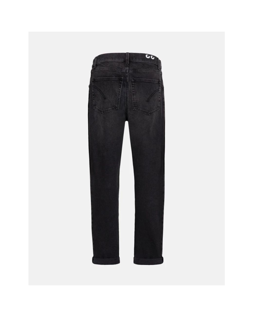 Dondup Black Loose Fit Jeans for men