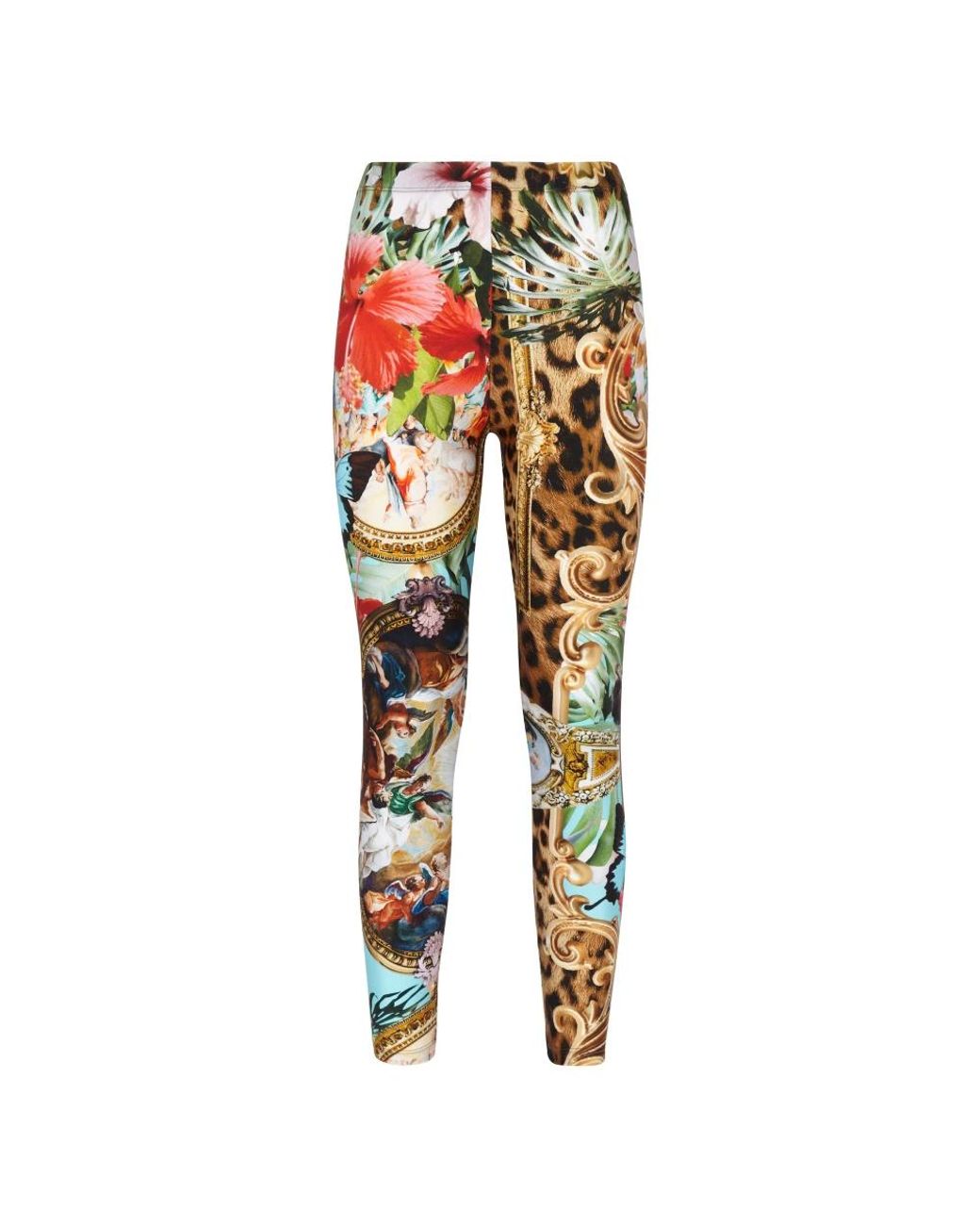 Philipp Plein Broeken ,Veelkleurig ,Baroque Leggings in het Yellow