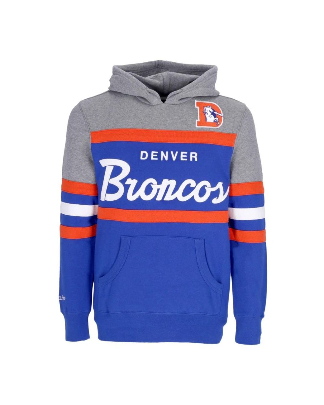 Mitchell & Ness Hoodies & Sweatvesten ,Veelkleurig ,Katoen Denver Broncos Nfl Headcoach Hoodie in het Blue voor heren