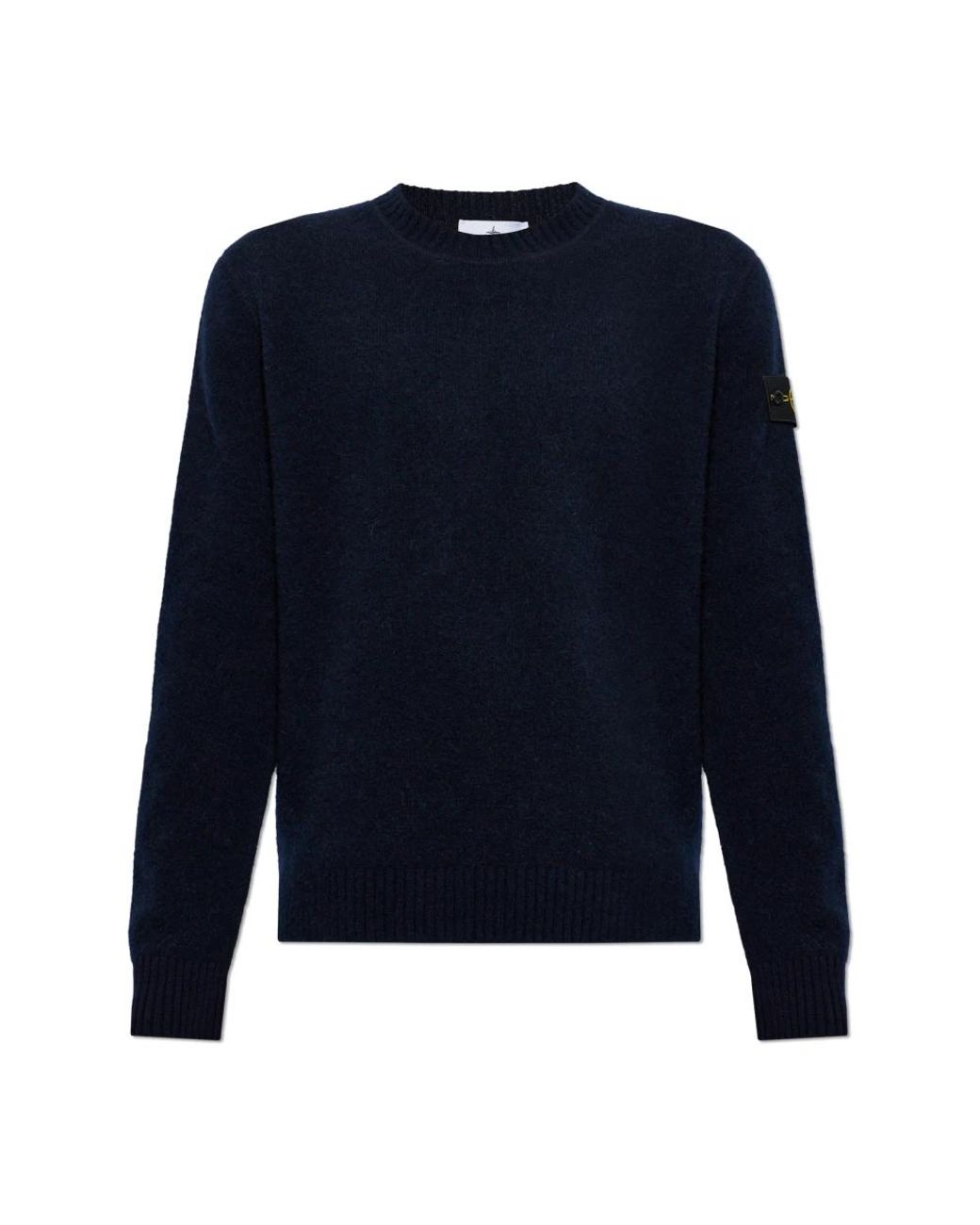 Stone Island Blue Round-Neck Knitwear for men