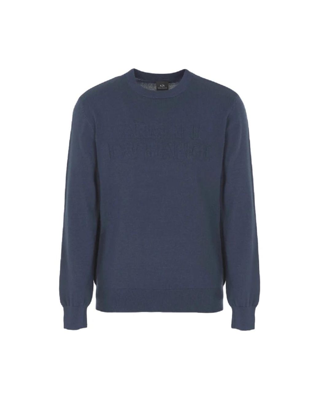 ARMANI EXCHANGE Blue Round-Neck Knitwear for men
