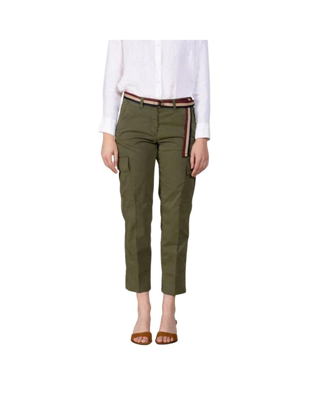 Mason's Green Cropped Trousers