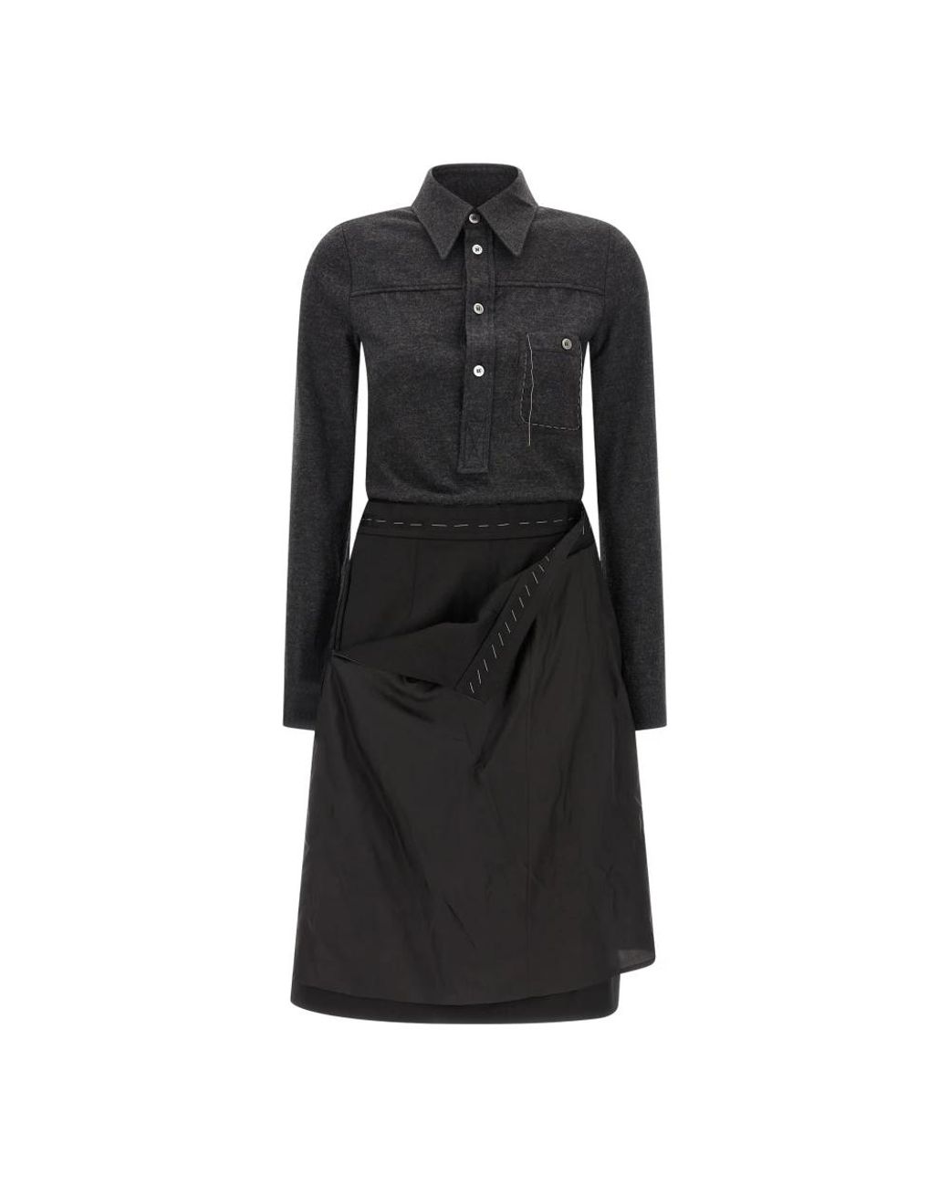 Maison Margiela Black Shirt Dresses