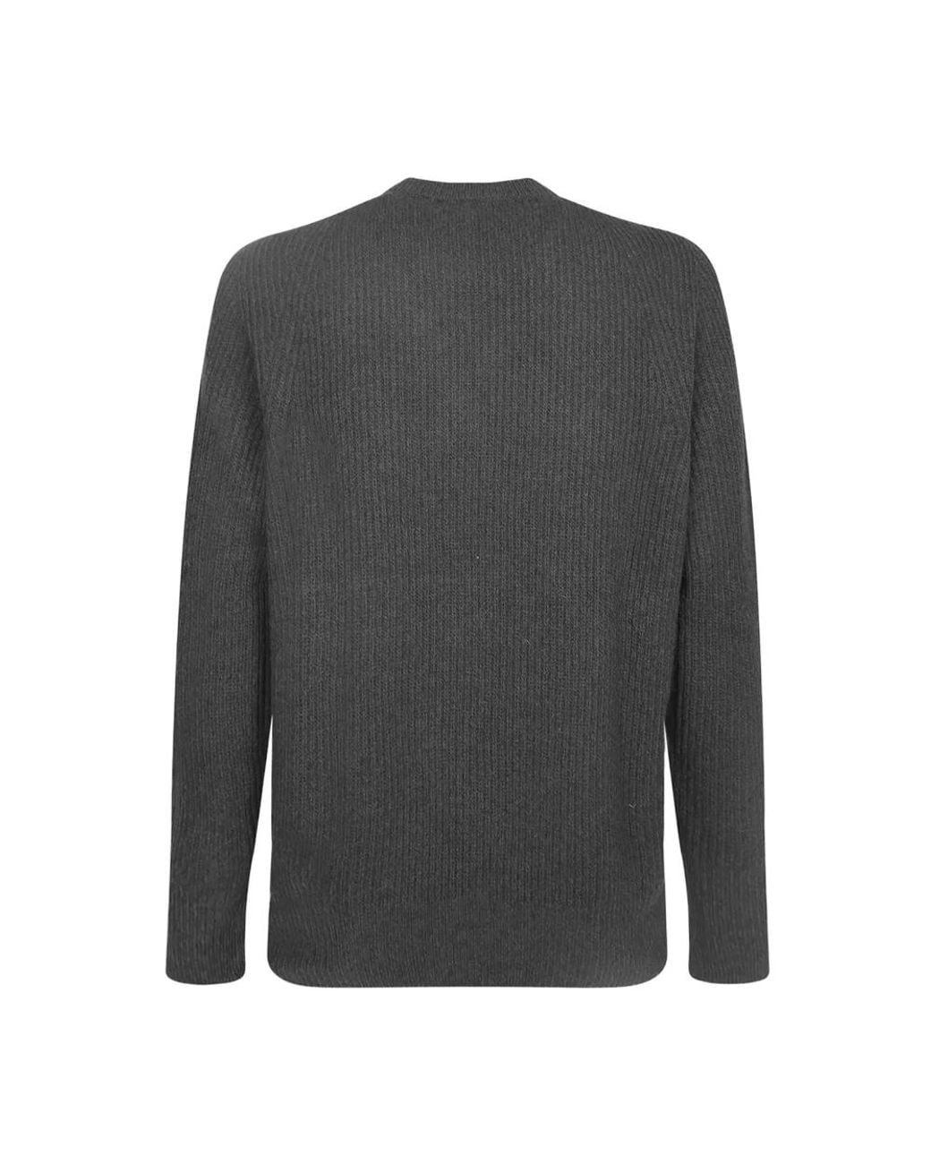 Amaranto Gray Round-Neck Knitwear for men