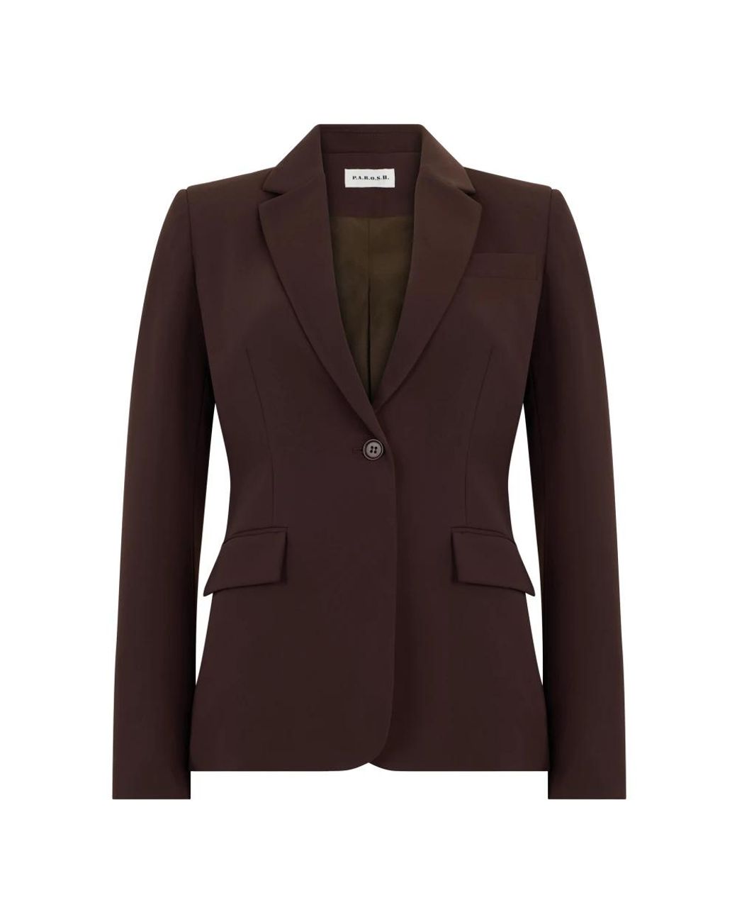 P.A.R.O.S.H. Single-Breasted Blazer in het Brown