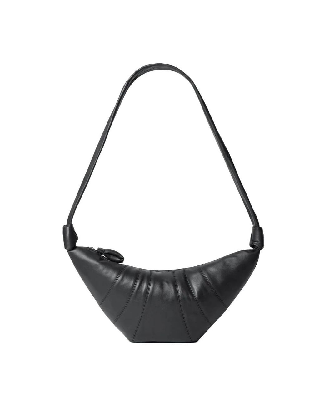 Lemaire Black Croissant Large Smooth Leather Bag