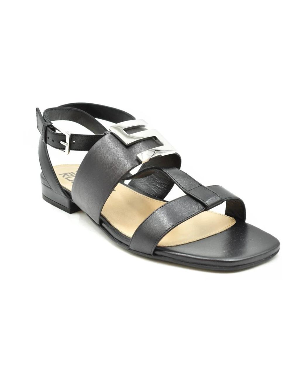 Sergio Rossi Black Flat Sandals