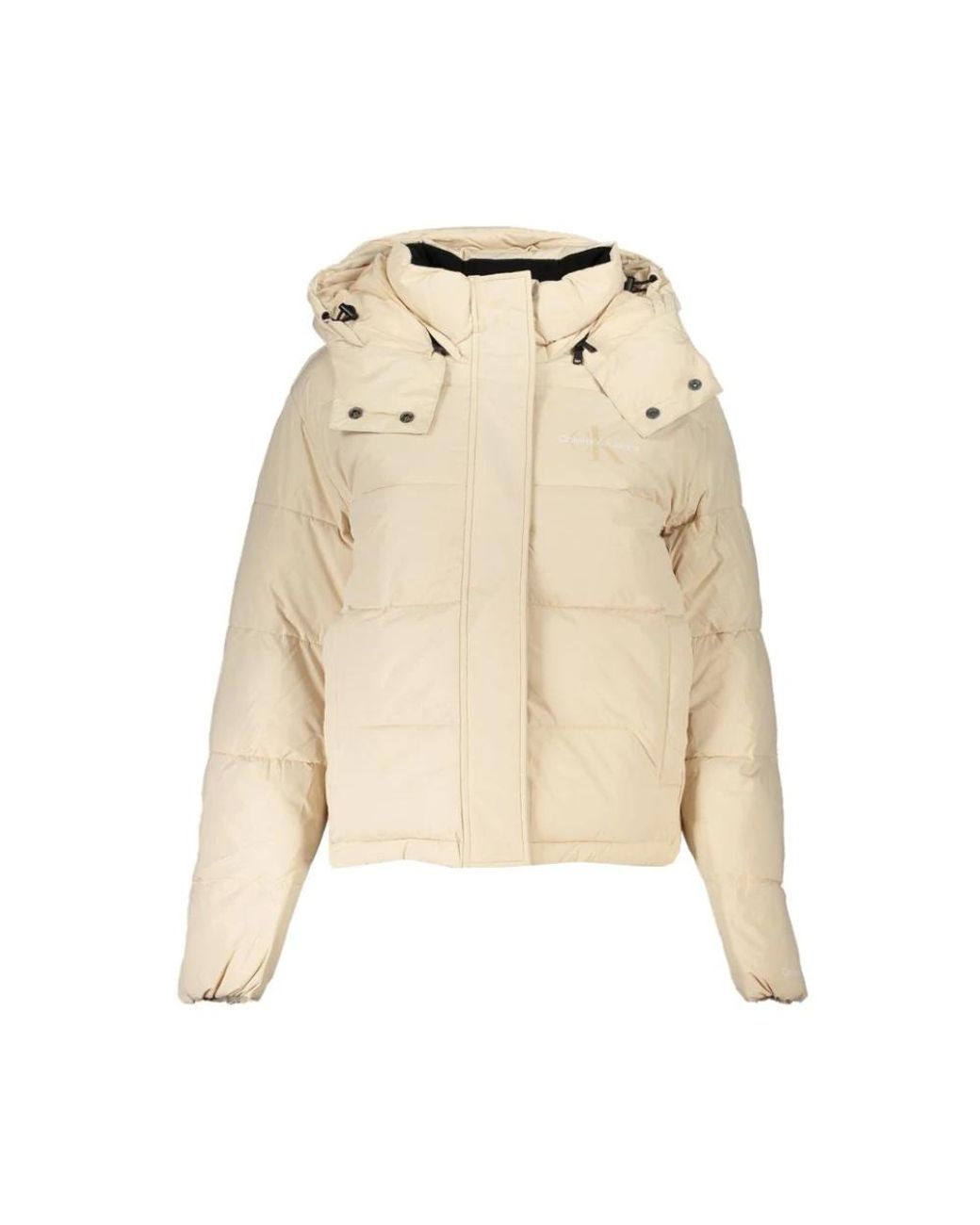 Calvin Klein Jas Met Lange Mouwen En Afneembare Capuchon in het Natural